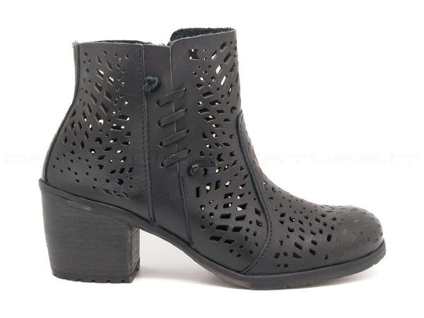 Felmini tronchetto nero traforato donna nero