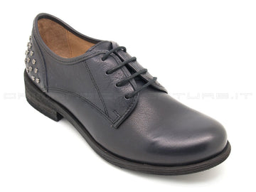 Felmini scarpe stringate con borchie donna nero