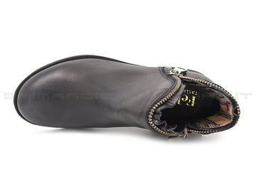 Felmini stivaletti con 2 zip donna nero