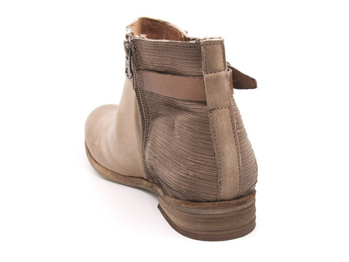 Felmini tronchetti con zip donna beige