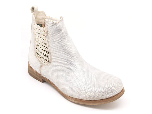 Felmini stivaletti beatles donna bianco