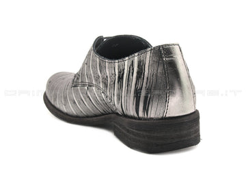 Felmini scarpe derby stringate donna argento