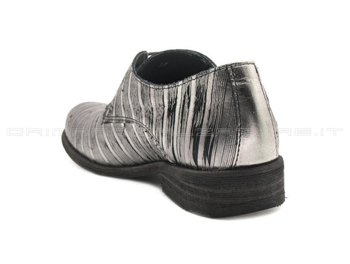 Felmini scarpe derby stringate donna argento