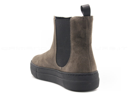 Frau stivaletti beatles con elastici visone donna tortora