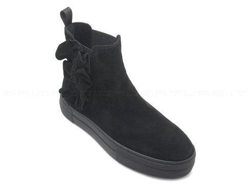 Frau stivaletti con applicazione laterale donna nero