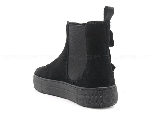 Frau stivaletti con applicazione laterale donna nero