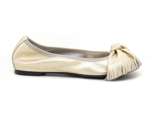 Frau ballerine estive con nastro donna oro