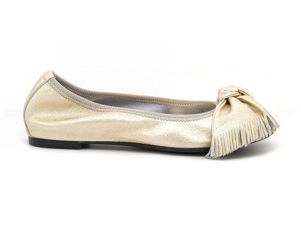 Frau ballerine estive con nastro donna oro