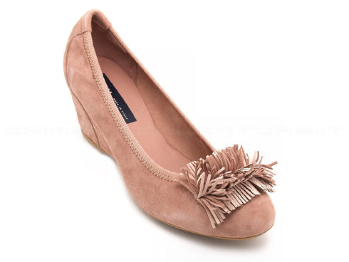 Frau scarpa camoscio con zeppa donna rosa