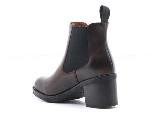 Frau stivaletti beatles pelle liscia donna marrone