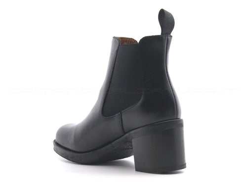 Frau stivaletti beatles pelle liscia donna nero