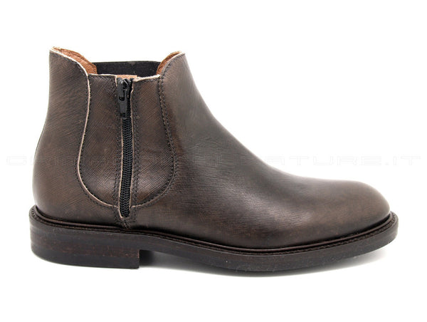 Frau uomo beatles invernali con zip uomo marrone