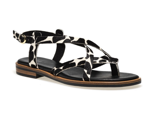 Frau animalier flat flip flops sandals in fabric