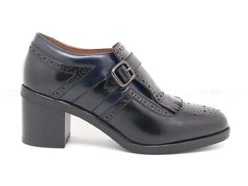 Frau scarpe con cinturino e fibbia donna nero