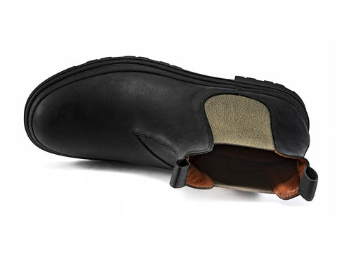 Frau uomo chelsea boots invernali nero