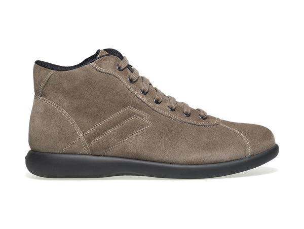 Frau uomo polacchini lacci invernali camoscio beige 27C8 visone