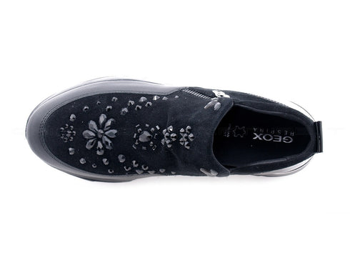 Geox donna gendry slip-on con zip donna nero
