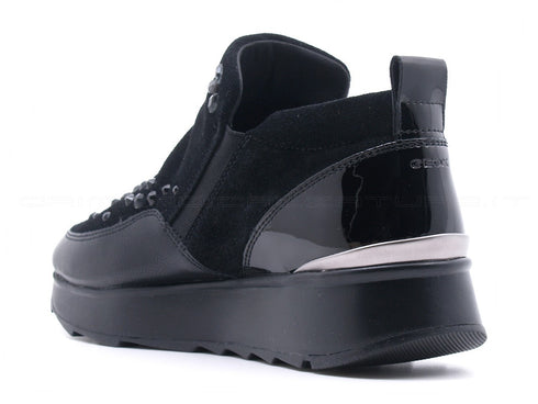 Geox donna gendry slip-on con zip donna nero
