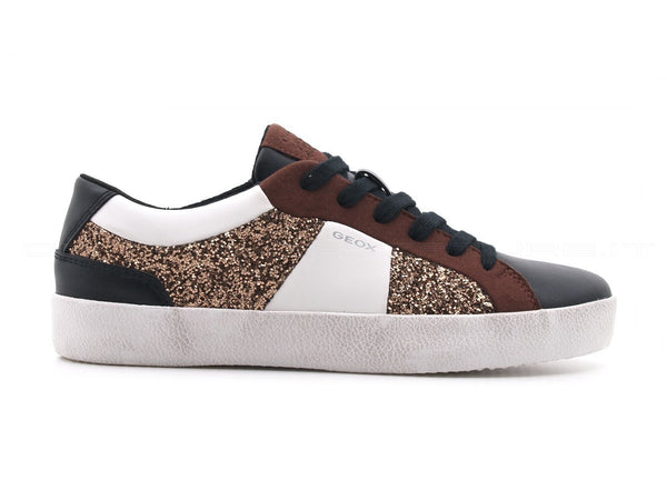 Geox donna warley sneakers glitter donna oro