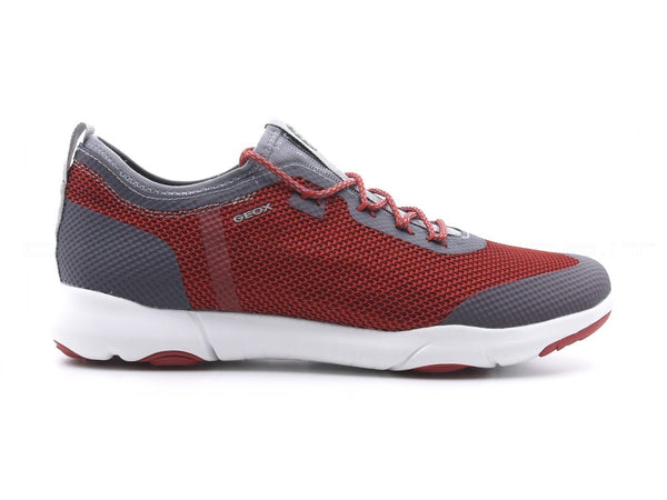 Geox uomo nebula sneakers mesh uomo rosso