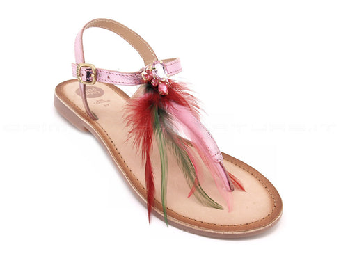 Gioseppo sandali infradito con gioiello donna rosa