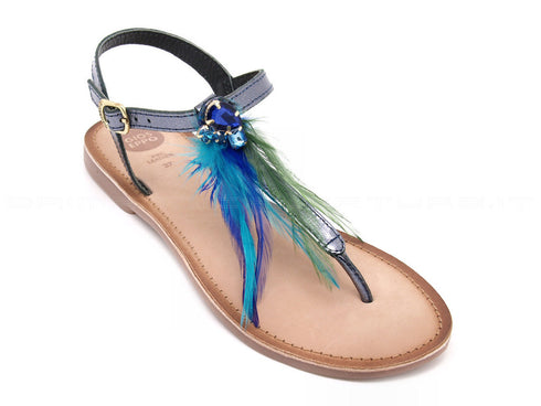 Gioseppo sandalo infradito gioiello donna blu