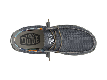 Hey Dude Wally Sox Men's Triple Needle Blue Shadow