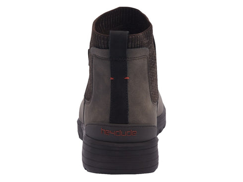 Hey Dude Scott stivaletti uomo chocolate grigio