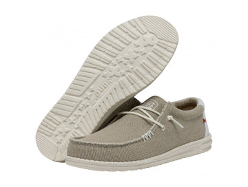 Hey Dude Mens Shoes Wally Braided Off White