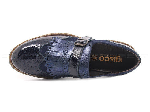 Igi & co scarpe con fibbia e frangia donna blu