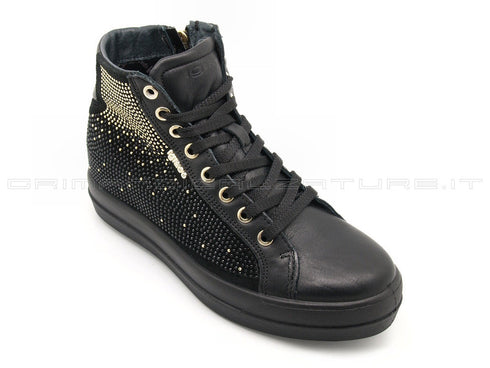 Igi&co sneakers con microborchie donna nero