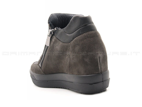 Igi&co sneakers 2 zip zeppa interna donna grigio