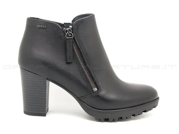 Igi&co tronchetti con zip esterna donna nero