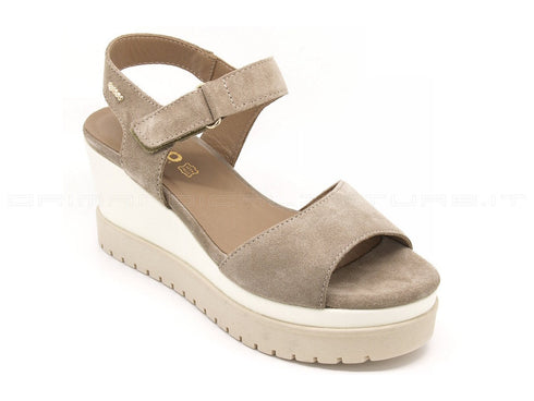 Igi&co sandali zeppa donna tortora