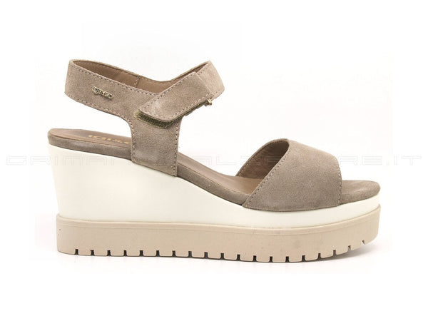 Igi&co sandali zeppa donna tortora