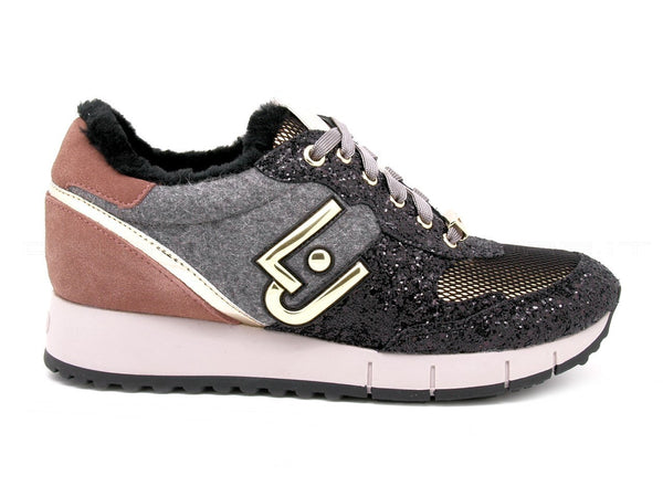 Liu jo sneakers invernali donna glitter donna nero