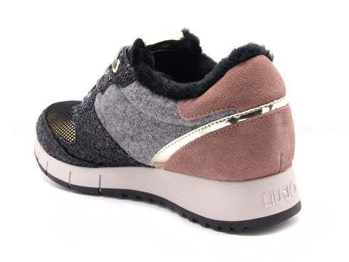 Liu jo sneakers invernali donna glitter donna nero