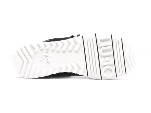 Liu jo slip-on lurex con fiori applicati donna nero