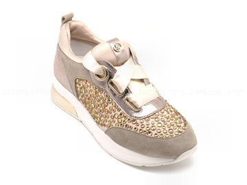 Liu jo sneakers gioiello candice rose donna beige