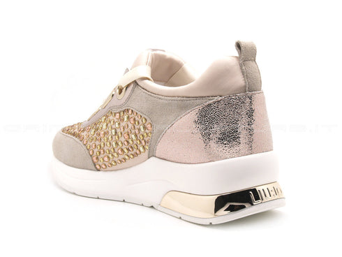 Liu jo sneakers gioiello candice rose donna beige
