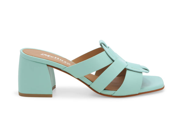 Made in Italy Slipper Heeled Melluso green leather N719D-227231