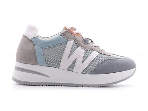 Melluso walk stringate con zeppa donna grigio