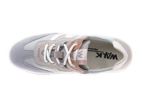 Melluso walk stringate con zeppa donna grigio