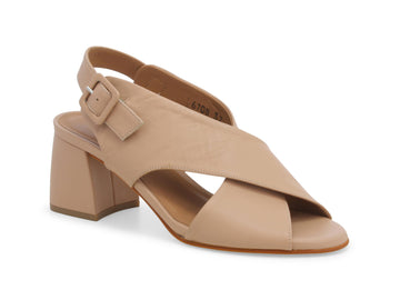 Melluso Summer Sandals with Wide Heel crossed Leather upper