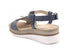 Melluso walk sandali strappo zeppa donna blu