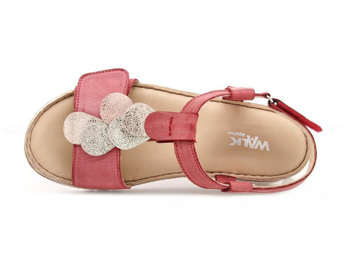 Melluso walk sandalo strappi zeppa donna rosso