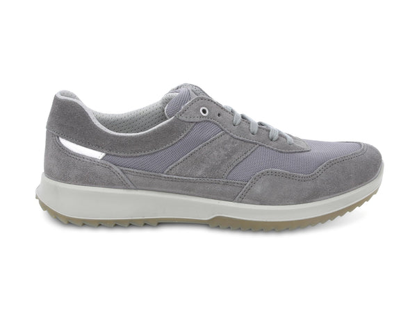 Melluso uomo scarpe basse in camoscio/tessuto grigio U15465B-211293