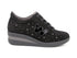 Melluso walk stringate con zeppa donna nero