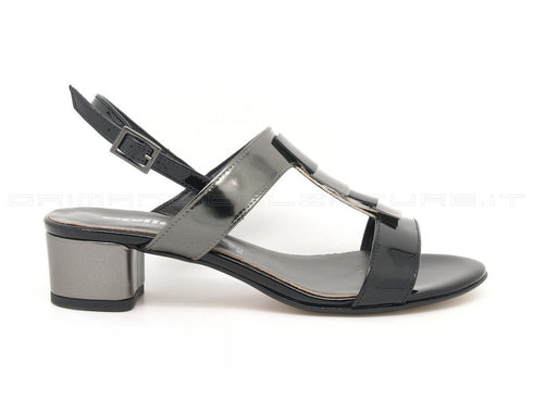 Melluso sandali con applicazioni donna nero