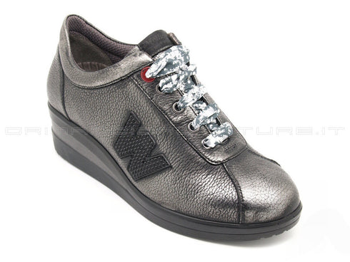 Melluso walk stringate antracite donna grigio